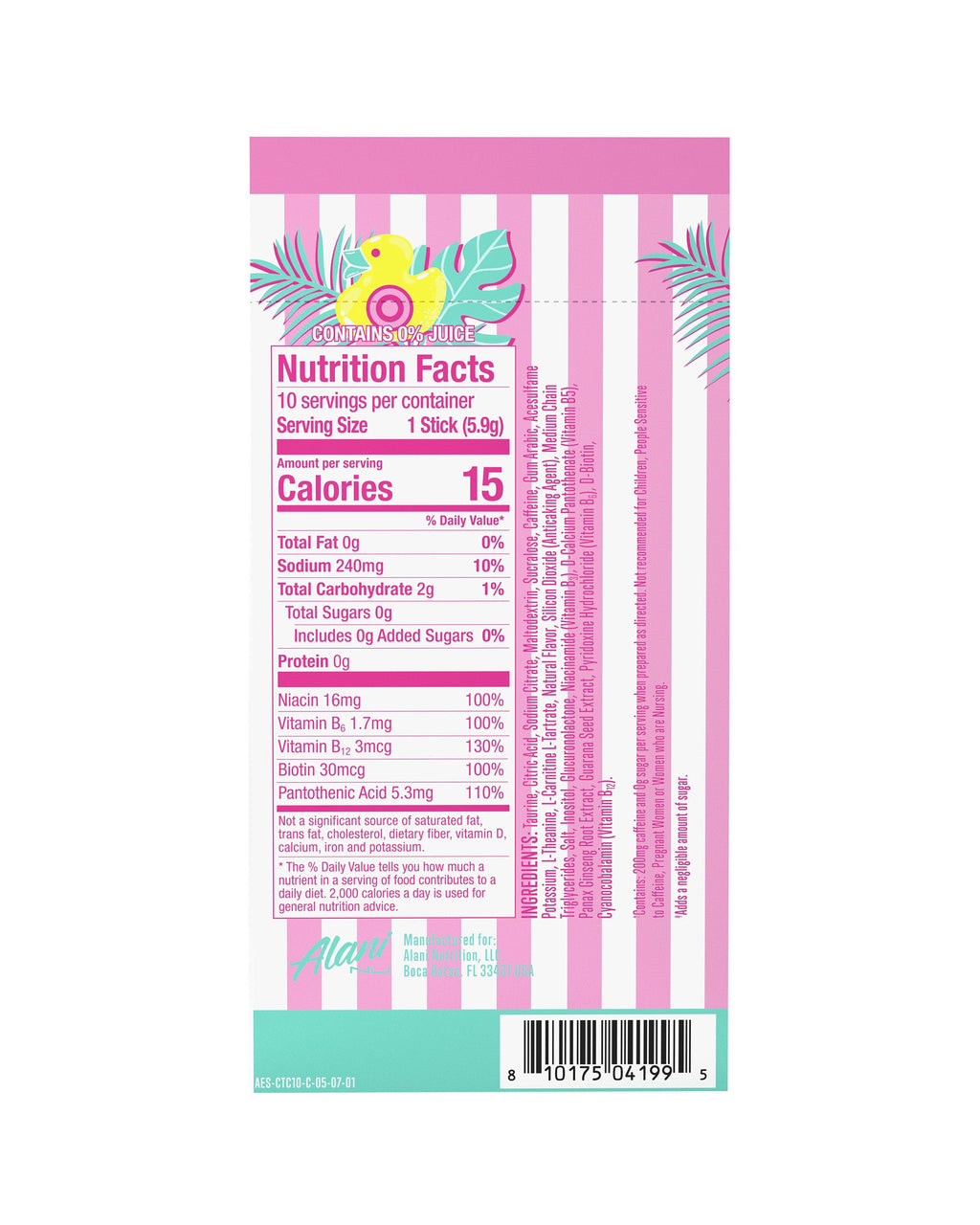 energy sticks - cotton candy