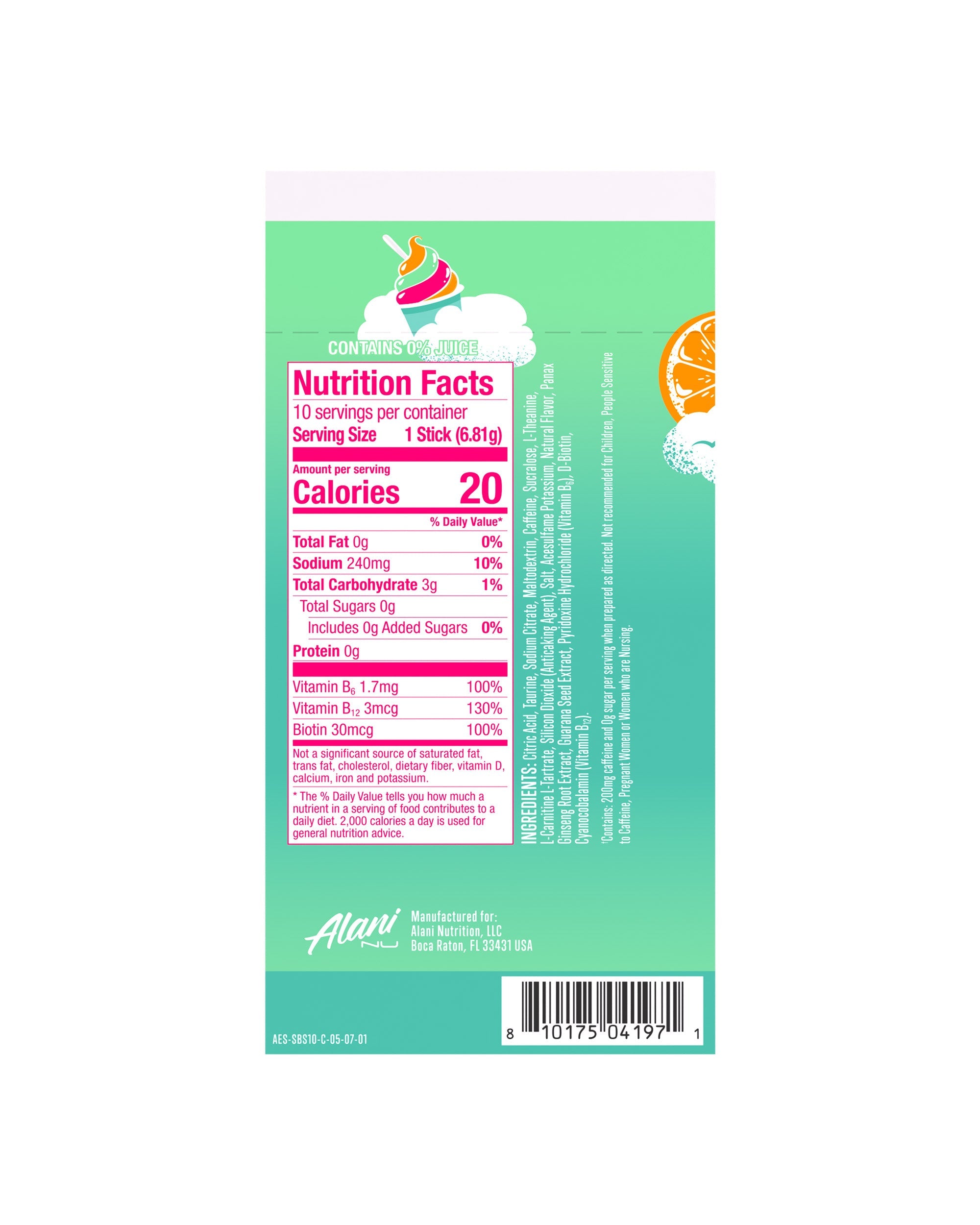 energy sticks - sherbet swirl